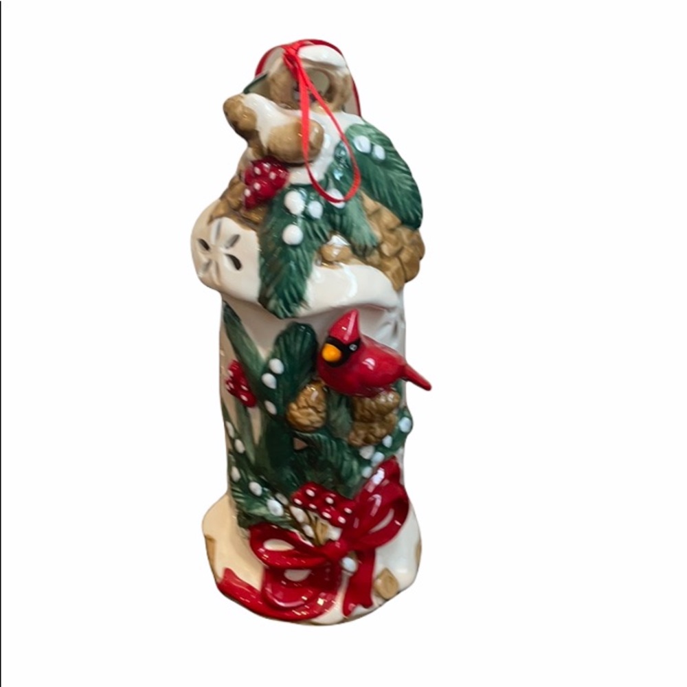 Christmas Red Cardinal Tea Light Candle Holder
